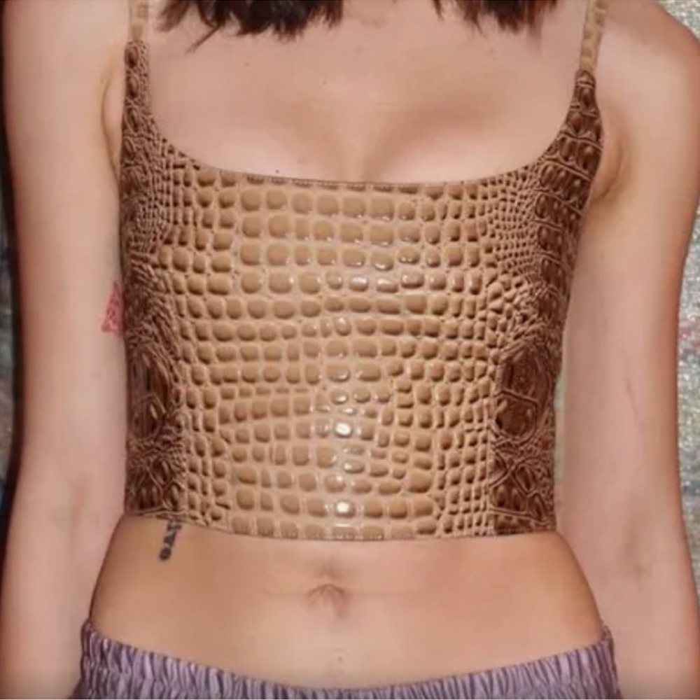 Mia Vesper Faux Croc Tiny Top, never worn!!